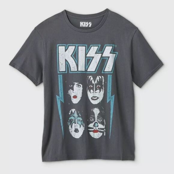 KISS Graphic Band Tee Gray Size Small 100% Cotton - Picture 2 of 5
